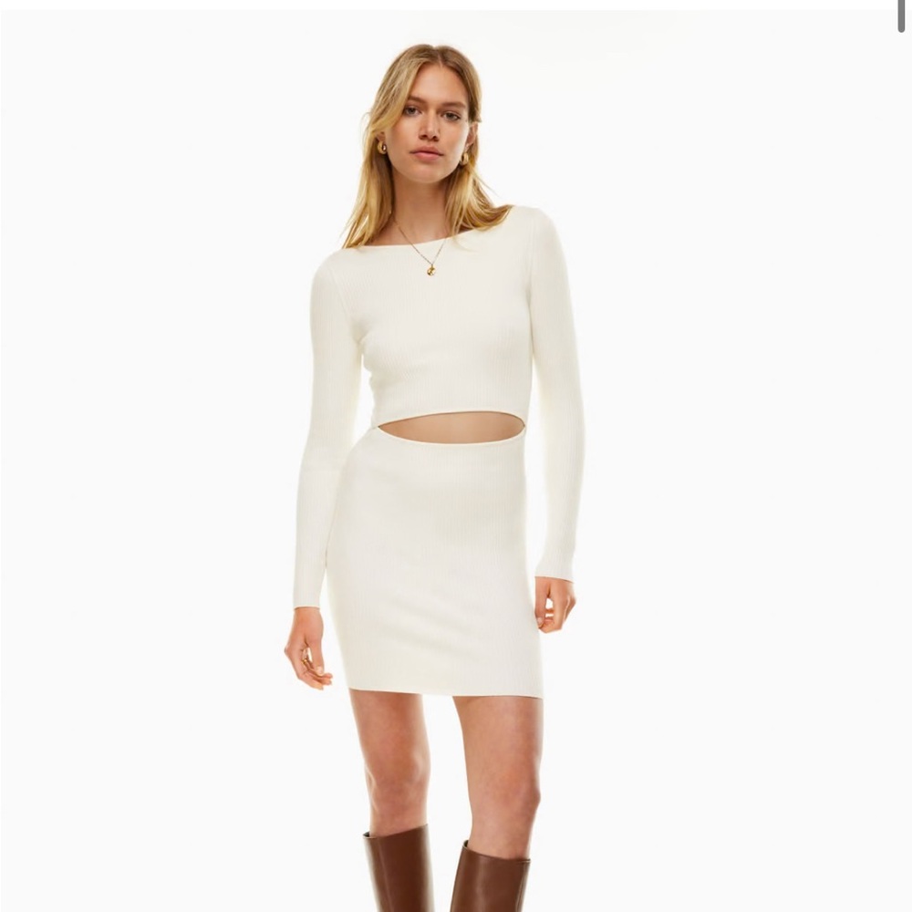 Cutout Knit Longsleeve Mini Dress ARITZIA